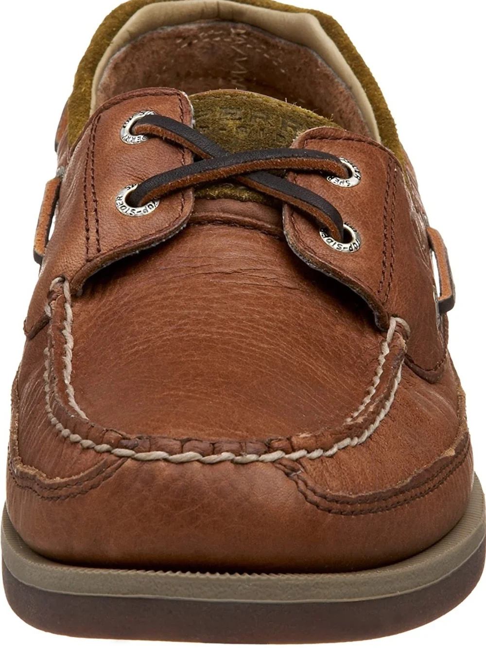 Sperry Brown Leather Moc Toe Boat Shoe